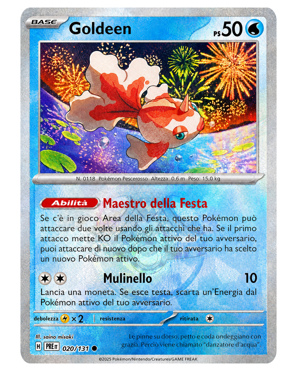 020-131 PRE Goldeen - REVERSE MASTER BALL - ITALIAN