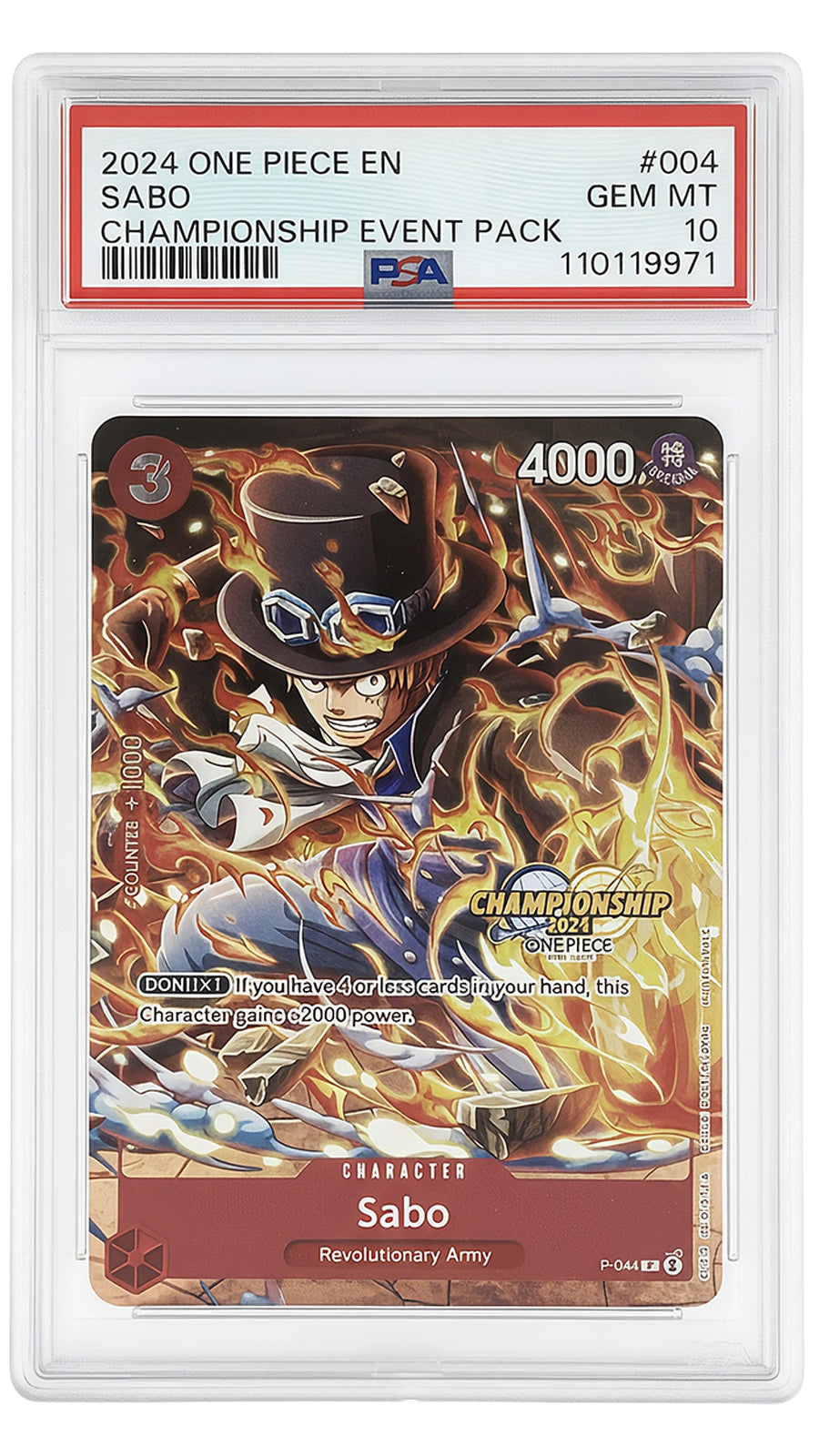 P-044 Sabo - SN [110119971] - ENGLISH - PSA 10