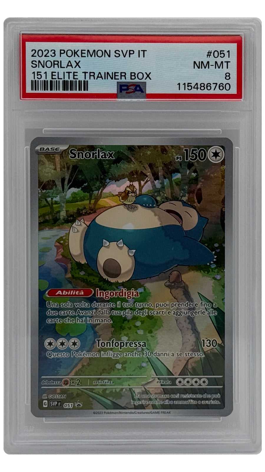 SVP-051 Snorlax - SN [115486760] - ITALY - PSA8