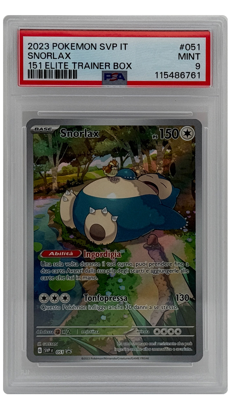 SVP-051 Snorlax - SN [115486761] - ITALY - PSA9