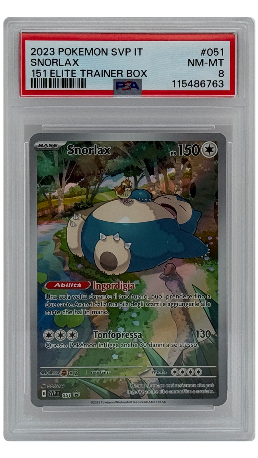 SVP-051 Snorlax - SN [115486763] - ITALY - PSA8