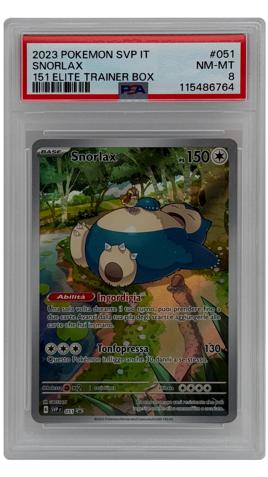 SVP-051 Snorlax - SN [115486764] - ITALY - PSA8