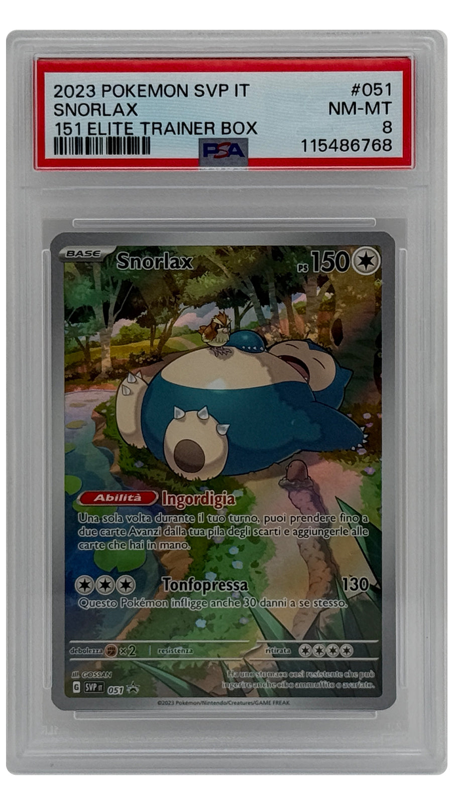SVP-051 Snorlax - SN [115486768] - ITALY - PSA8