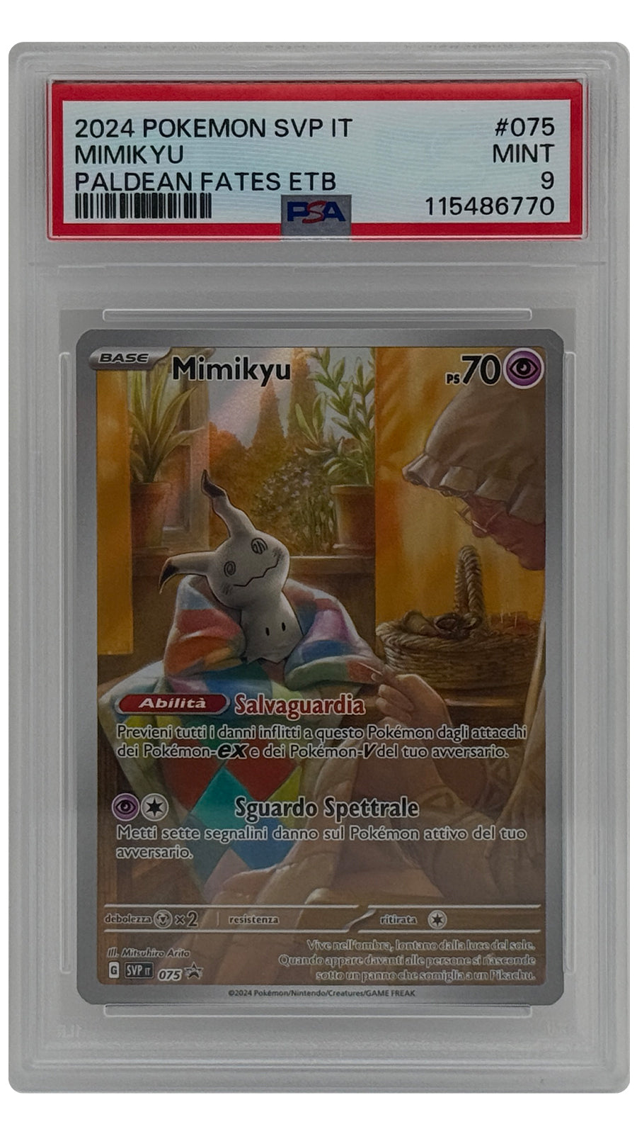 SVP-075 Mimikyu SN [115486770] - ITALY - PSA9