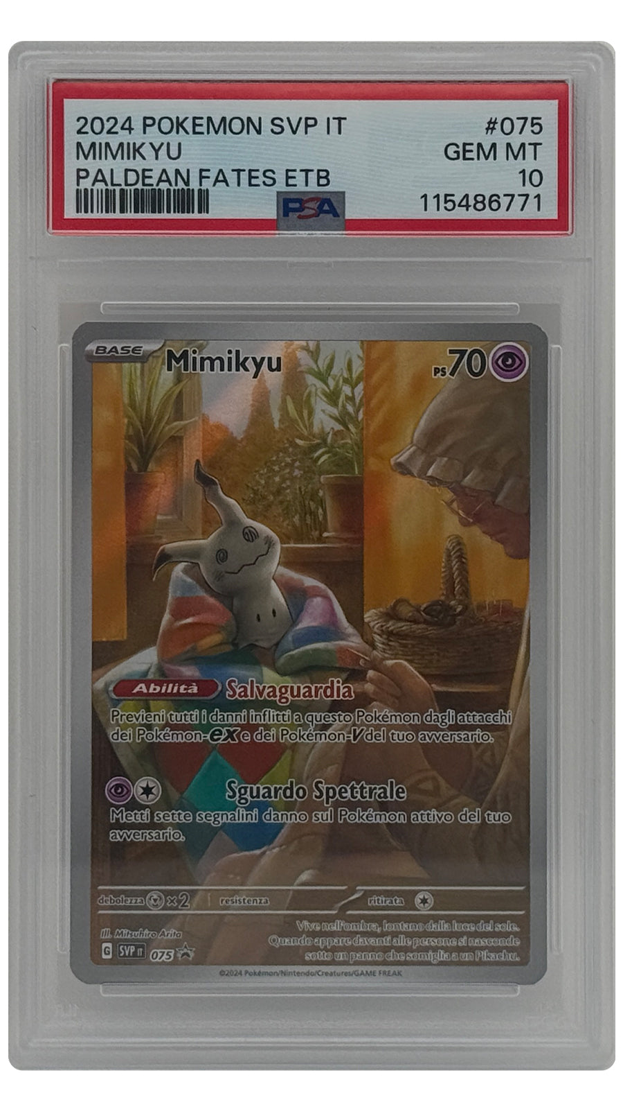 SVP-075 Mimikyu SN [115486771] - ITALY - PSA10