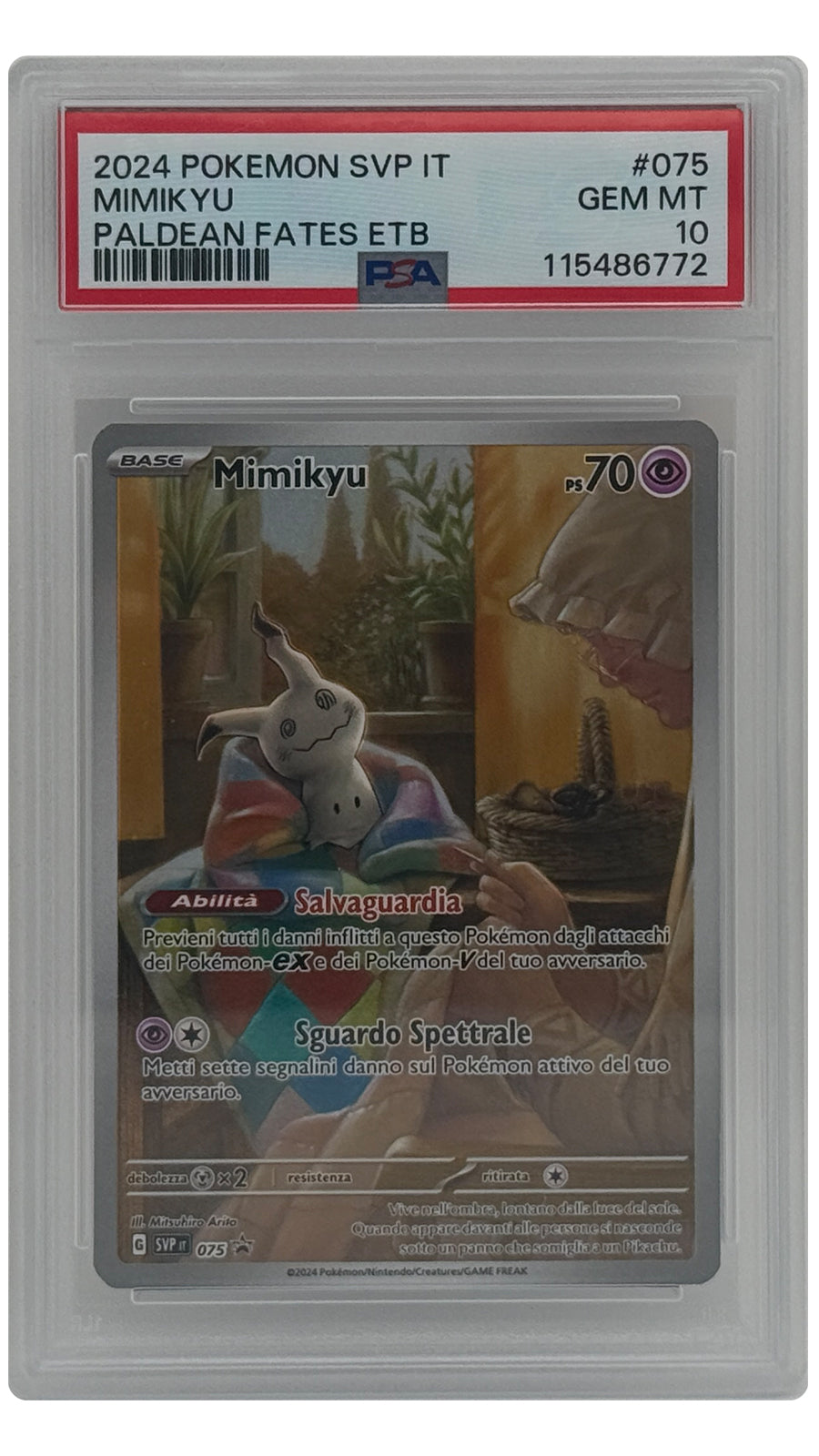 SVP-075 Mimikyu SN [115486772] - ITALY - PSA10