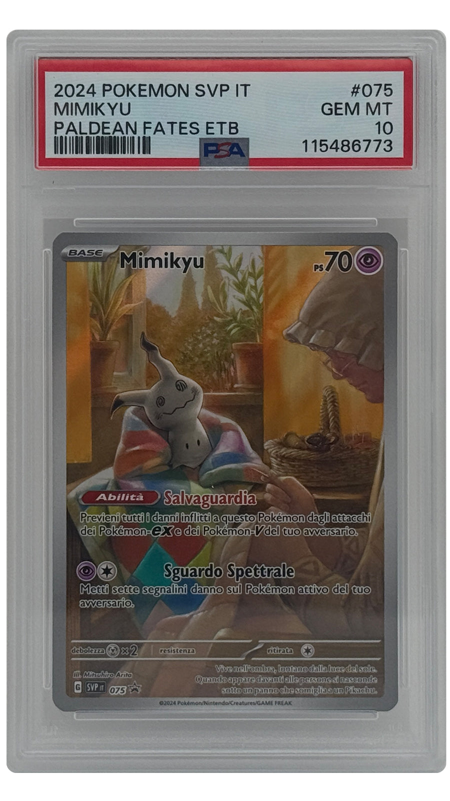 SVP-075 Mimikyu SN [115486773] - ITALY - PSA10