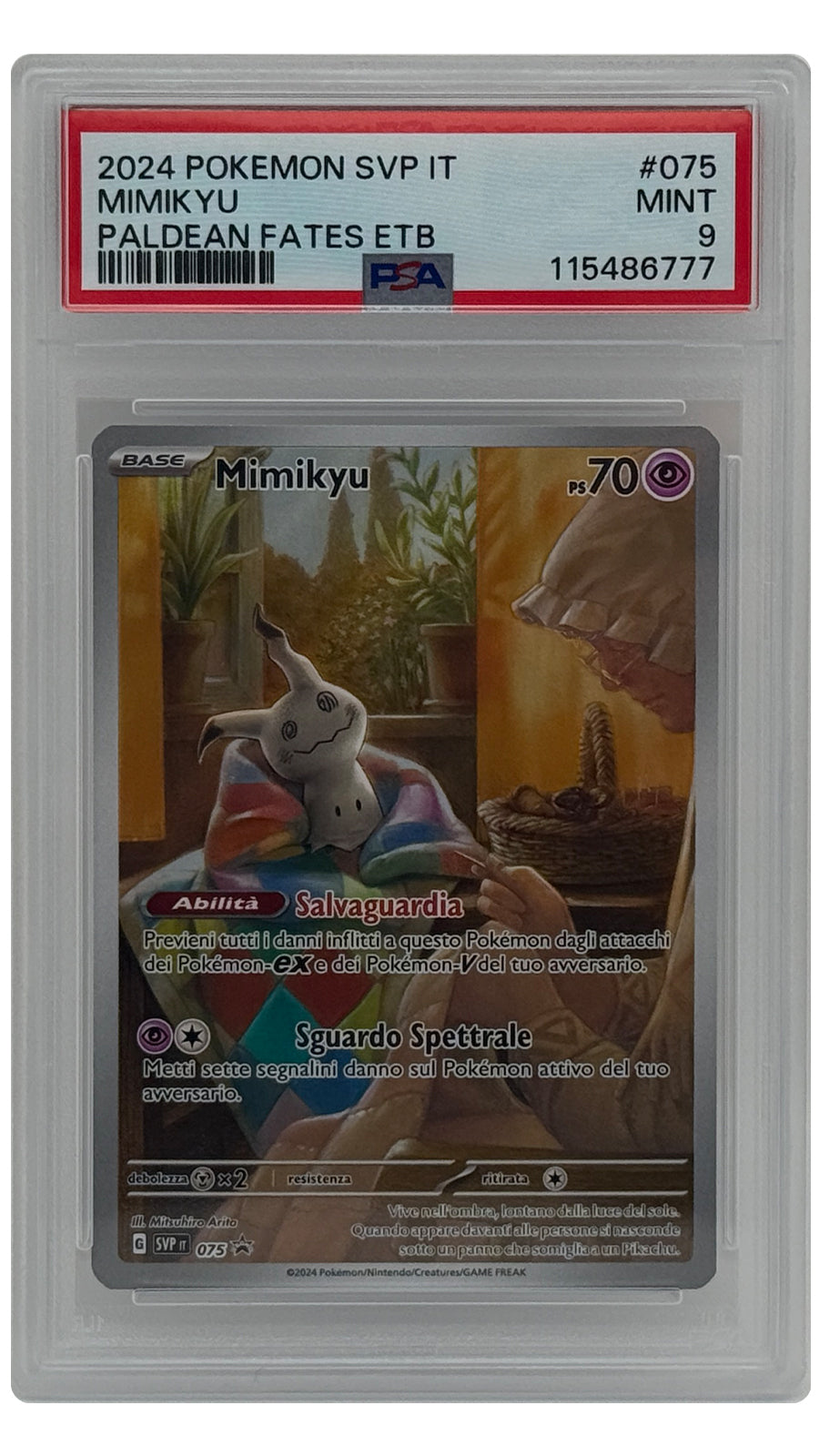 SVP-075 Mimikyu SN [115486777] - ITALY - PSA9