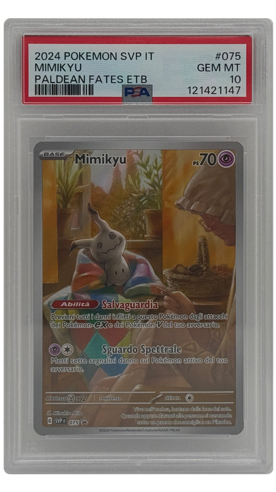 SVP-075 Mimikyu SN [121421147] - ITALY - PSA10
