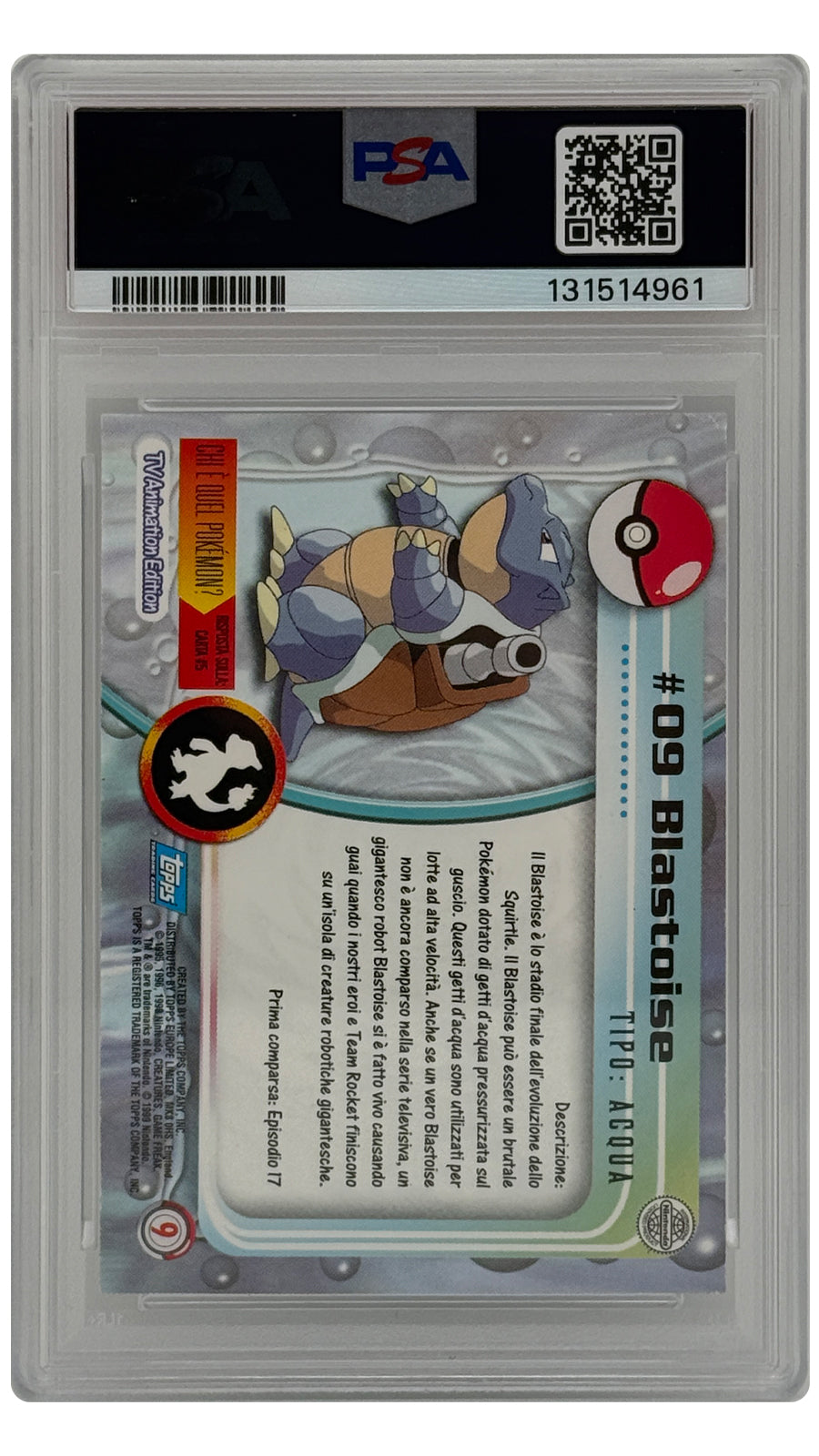09 Blastoise SN [131514961] - ITALY - PSA6