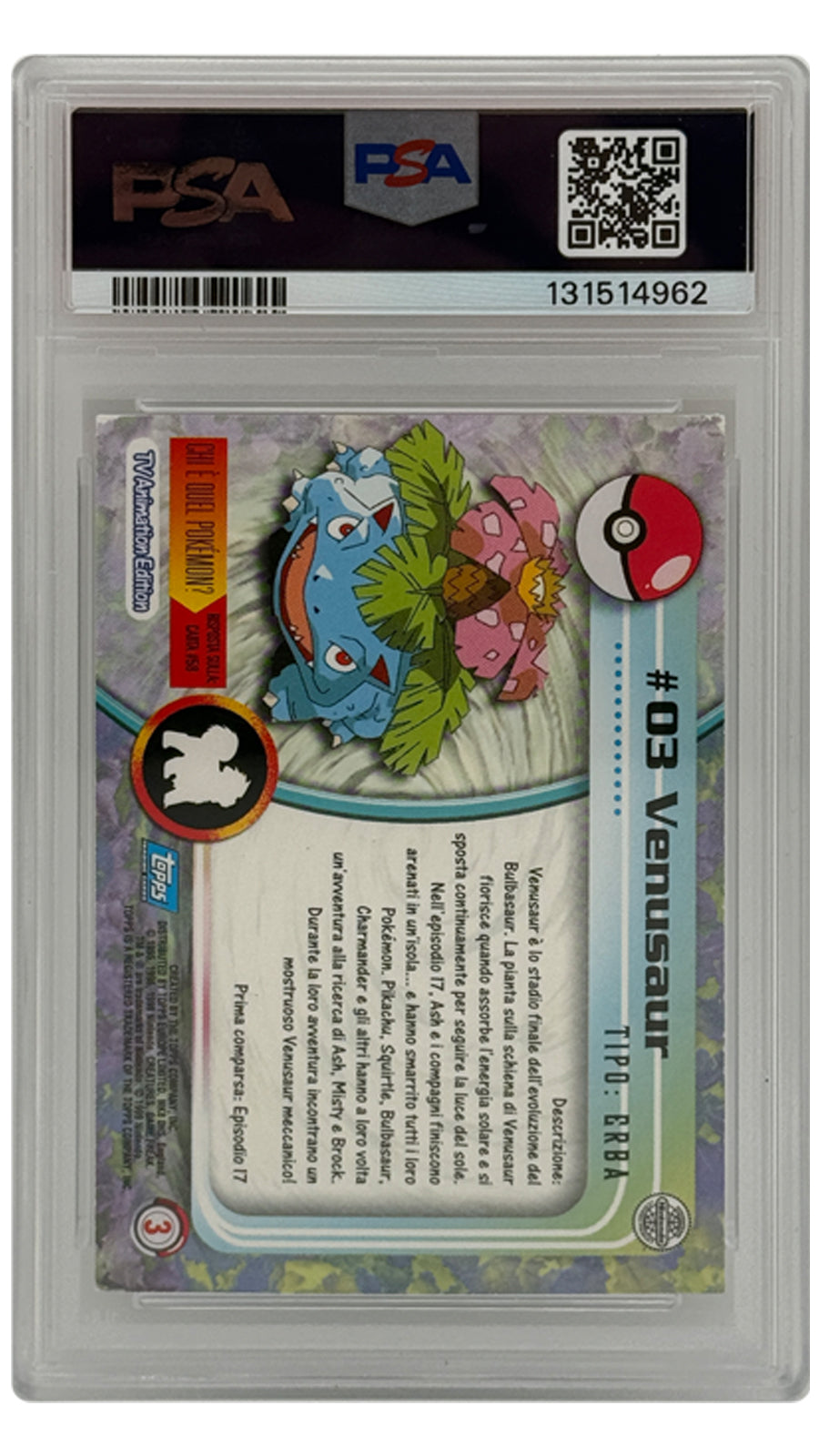 03 Venusaur SN [131514962] - ITALY - PSA4