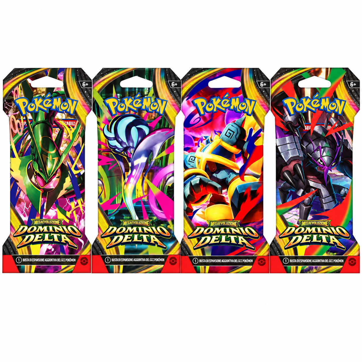 Bustine Sleeved Pokémon Dominio Delta - Mega Evoluzione - ITALIAN