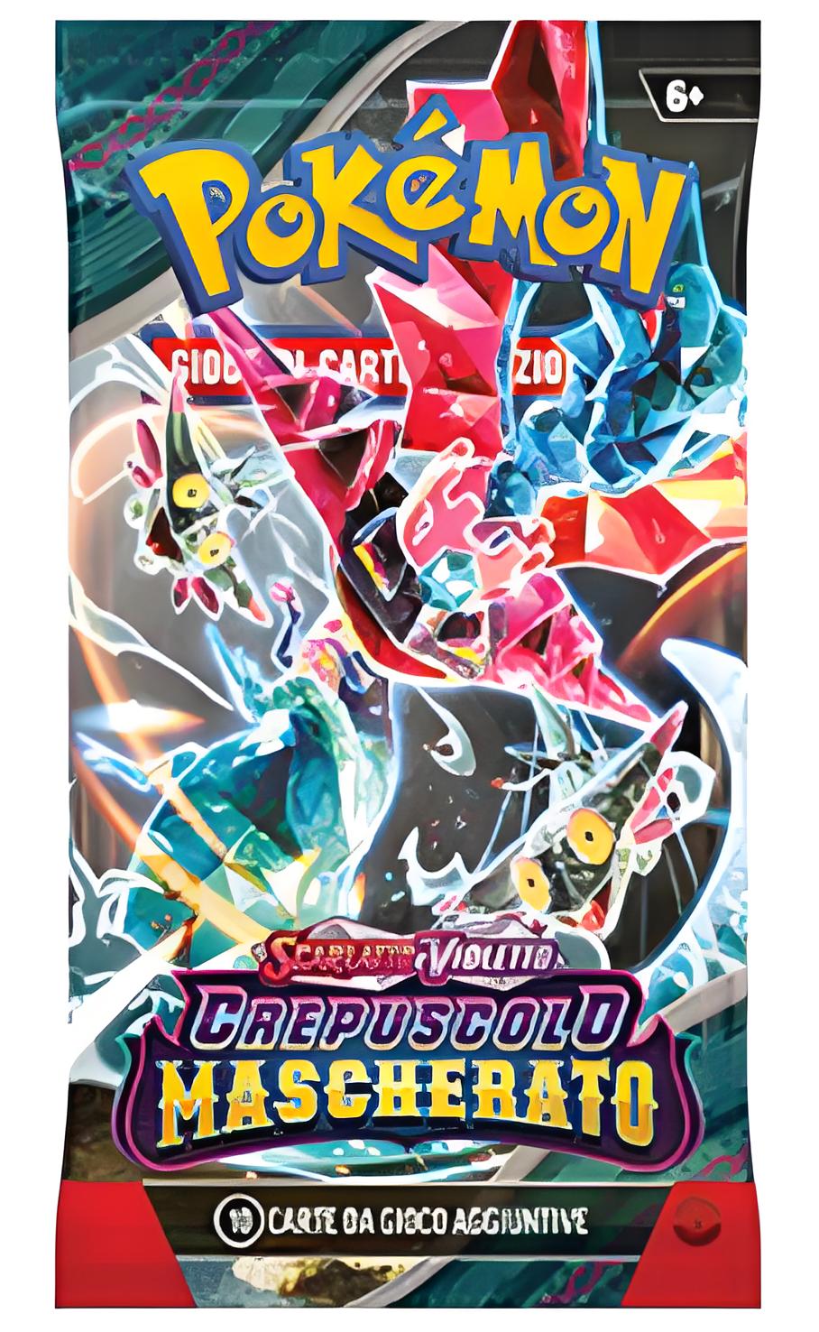 Bustine Pokémon Crepuscolo Mascherato 4 Art Work - Scarlato & Violetto - ITALY