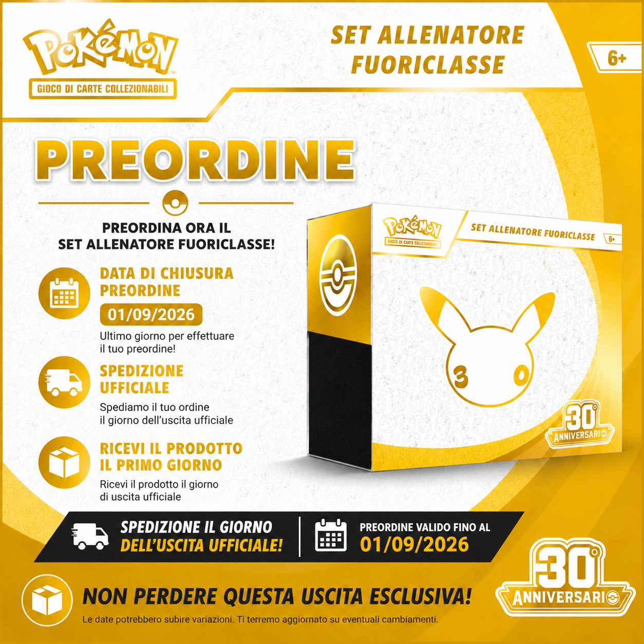 Pokémon Set Allenatore Fuoriclasse 30th Anniversario
