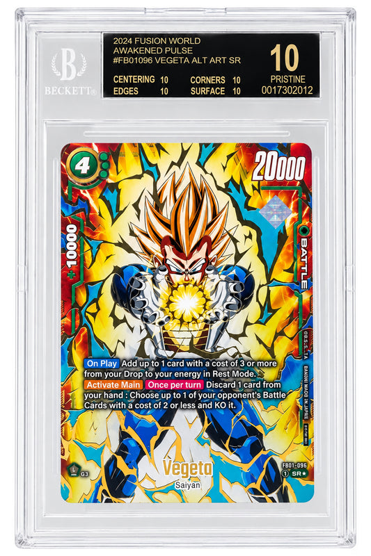 FB01-096 Vegeta - SN [0017302012] - ENGLISH - BLACK LABEL - BGS 10
