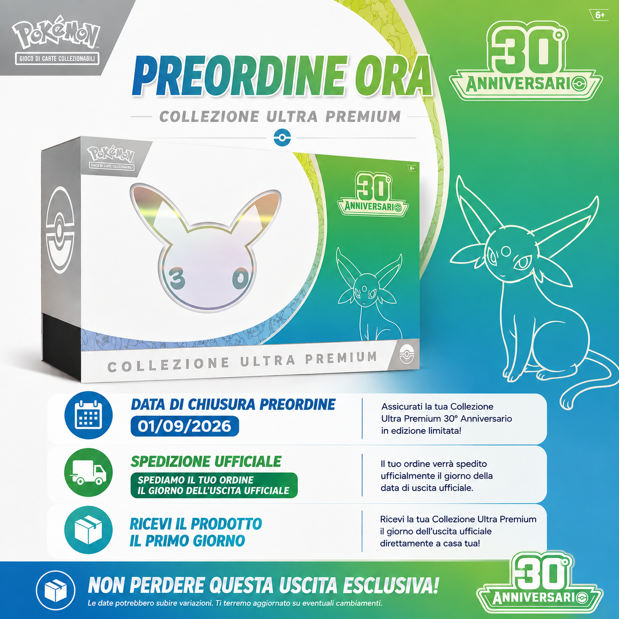 Pokémon Collezione Ultra Premium 30TH Espeon - ITALY