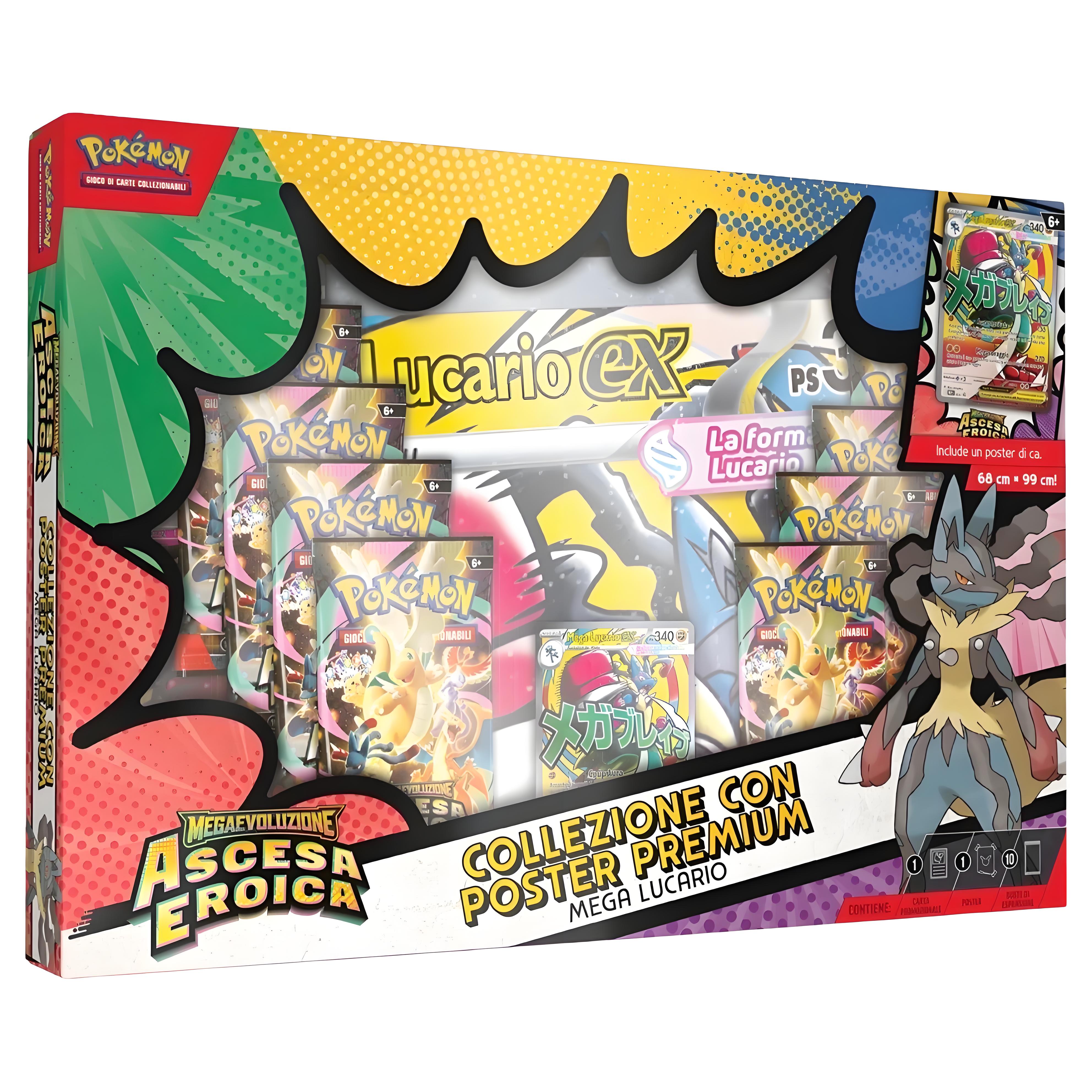 Mega Lucario Collezione Premium - Pokémon Mega Evoluzione Ascesa Eroica - ITALY