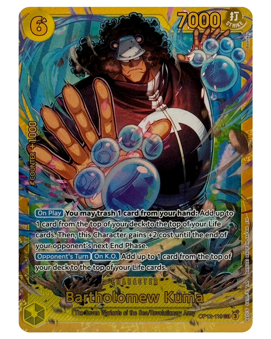 OP12-119 SEC Bartholomew Kuma V.1 - ENGLISH
