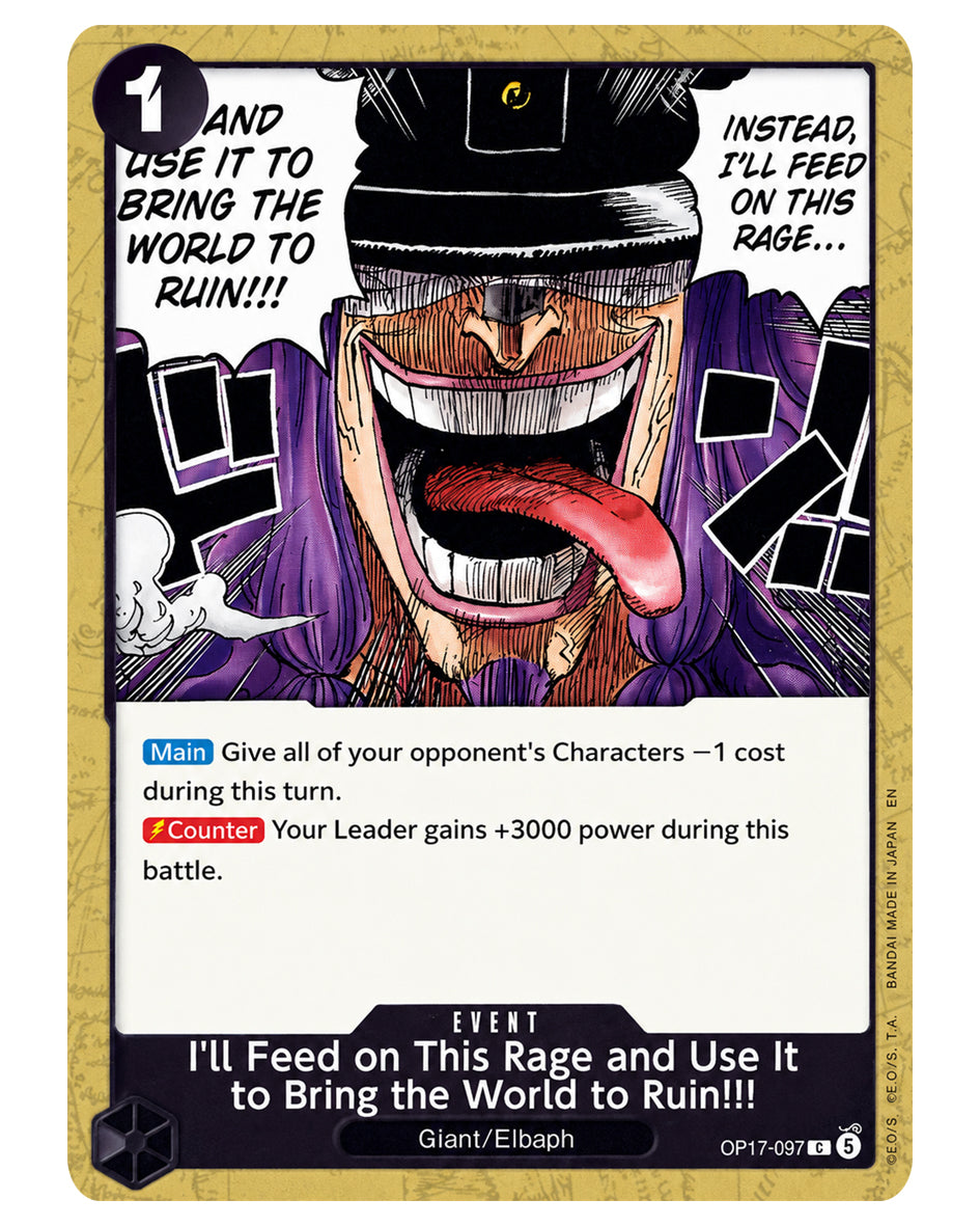 OP17-097 C I'll Feed on This Rage and Use It to Bring the World to Ruin!!! - ENGLISH