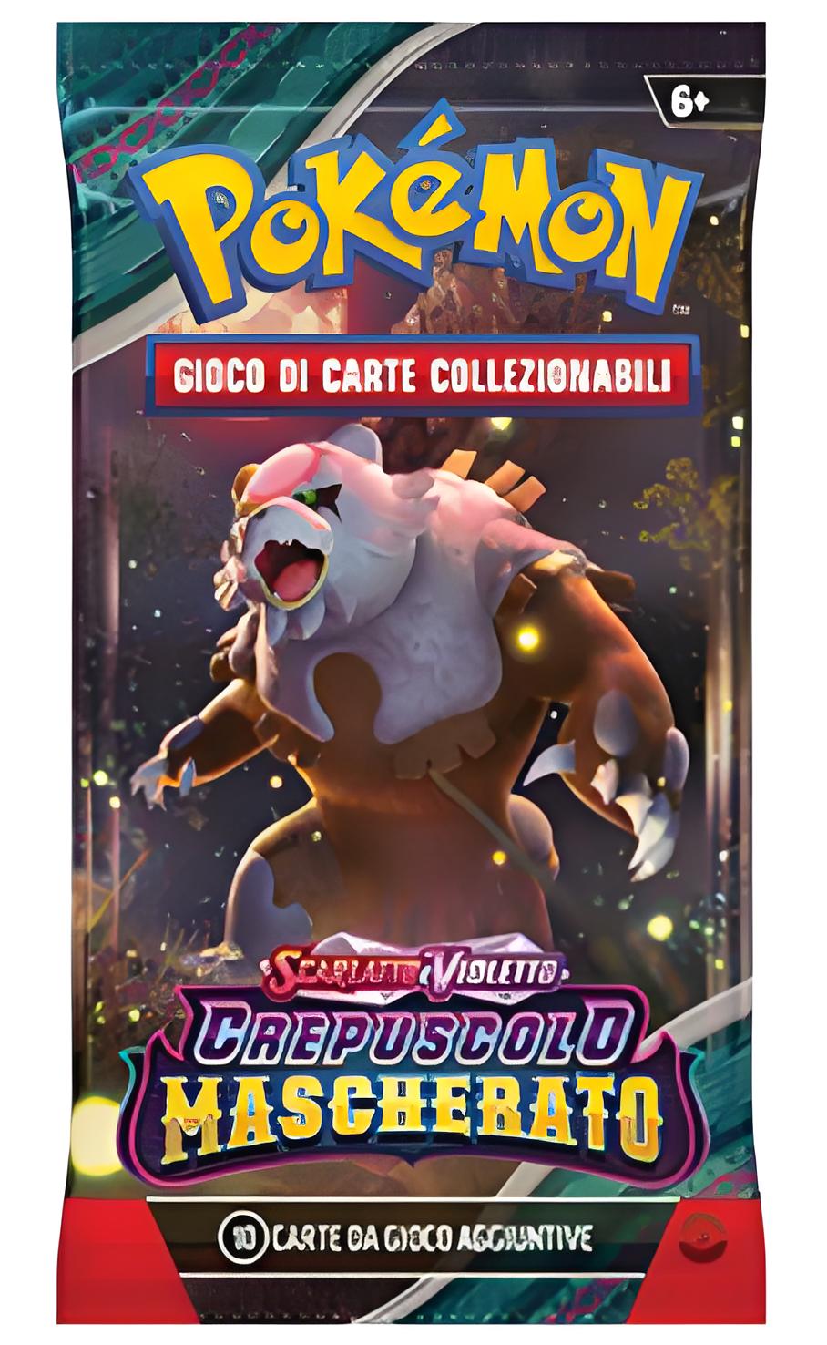Bustine Pokémon Crepuscolo Mascherato 4 Art Work - Scarlato & Violetto - ITALY