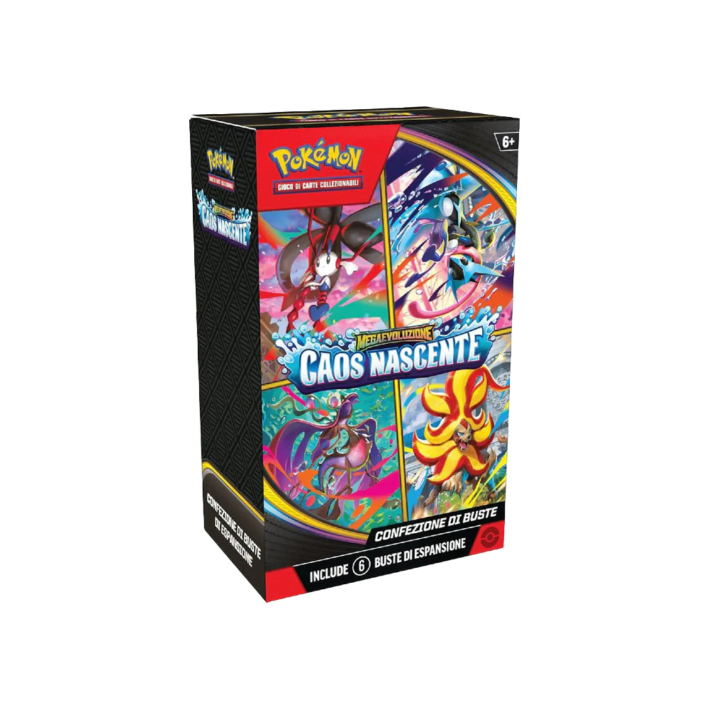 Pokémon Megaevoluzione Caos Nascente Bundle da 6 Buste