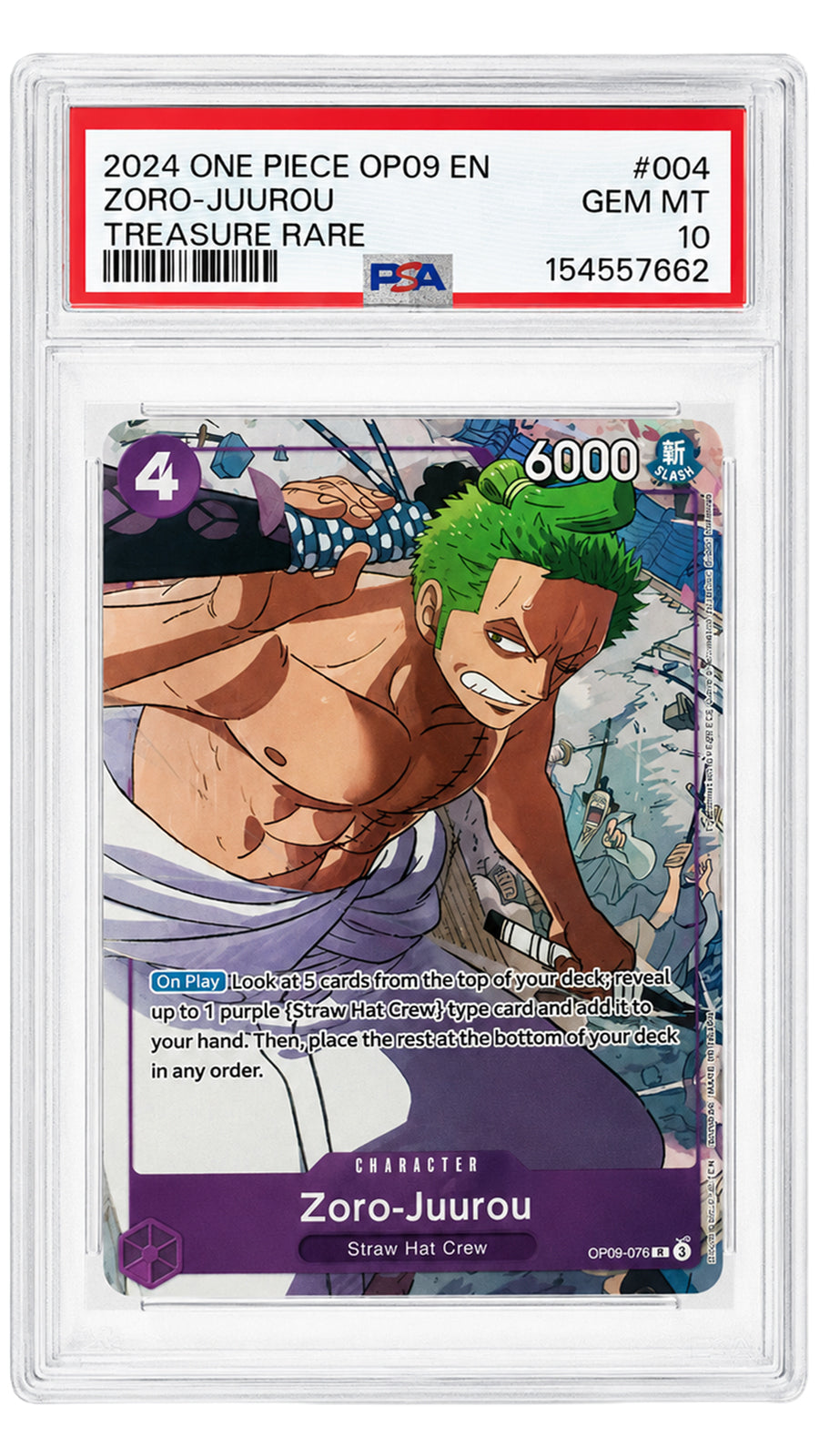 ST18-004 Zoro-Juurou - SN [154557662] - ENGLISH - PSA 10