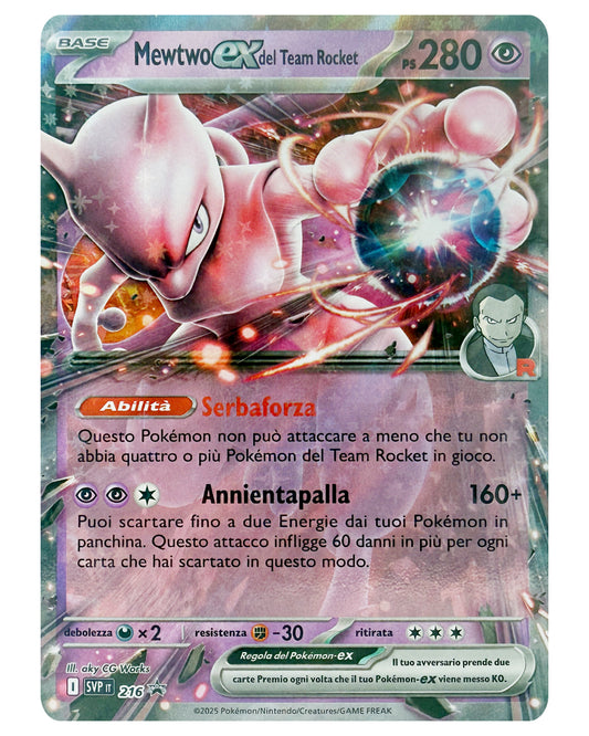 SVP 216 Mewtwo ex del Team Rocket