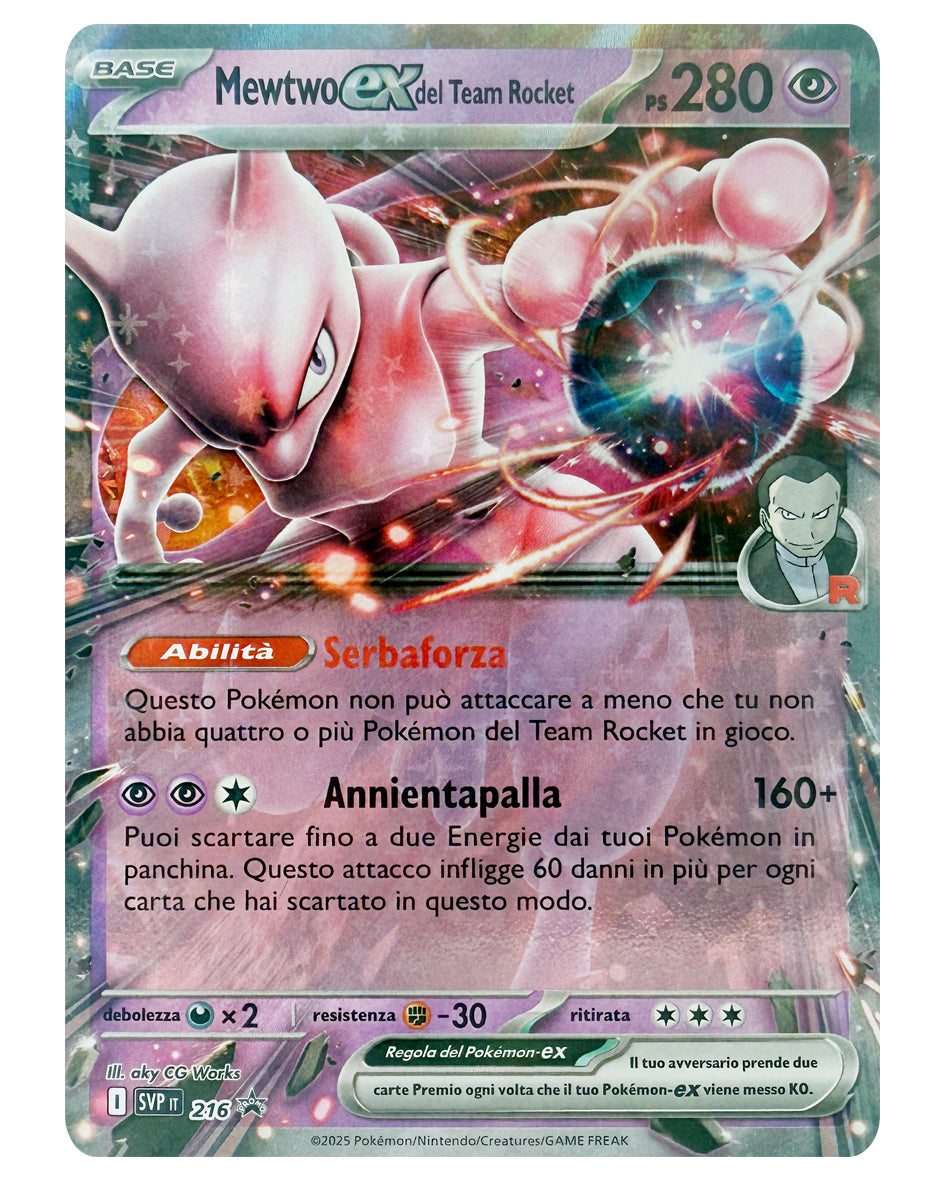 SVP 216 Mewtwo ex del Team Rocket