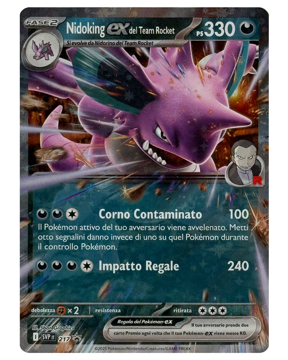 SVP 217 Nidoking ex del Team Rocket - Black Star Promos - ITALY