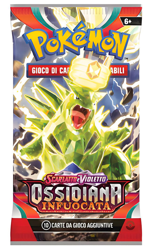 Bustine Pokémon Ossidiana Infuocata 4 Art Work - Scarlato & Violetto - ITALY