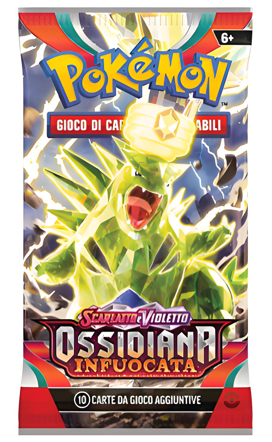 Bustine Pokémon Ossidiana Infuocata 4 Art Work - Scarlato & Violetto - ITALY