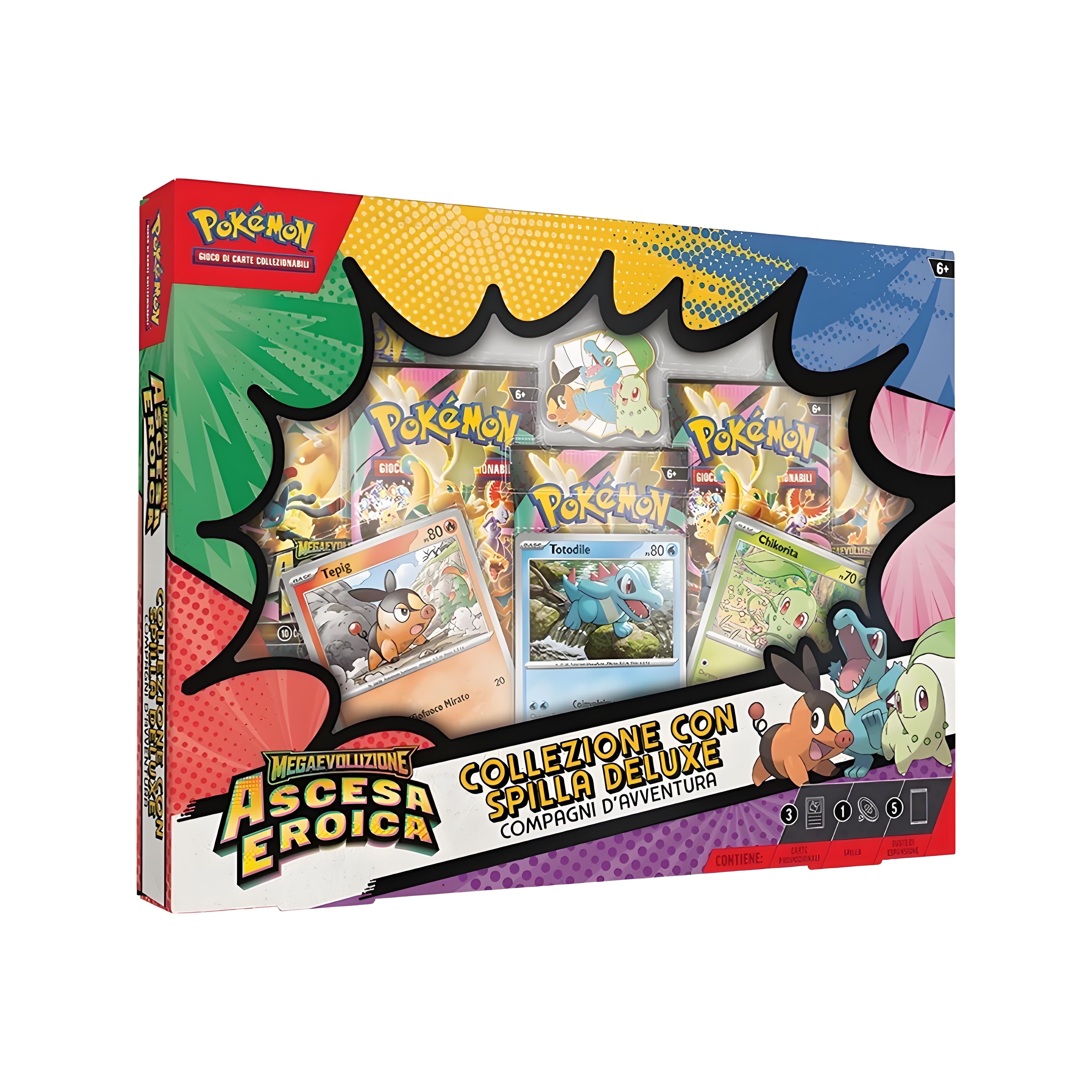 Starter Collezione con Spilla Deluxe - Pokémon Mega Evoluzione Ascesa Eroica - ITALY